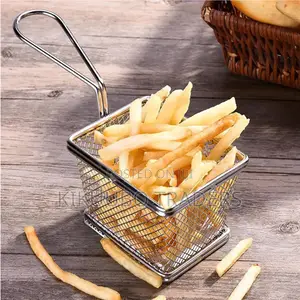 Square Mesh Frying Basket French Fry Strainer