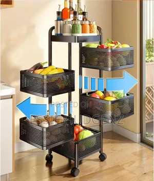 Kitchen Rotating Rack/Trolley
