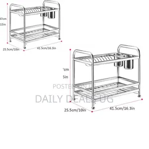 2 Layer Aluminum Dish Rack