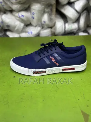 Classic Navy Blue Leopard Easy Casual Shoes