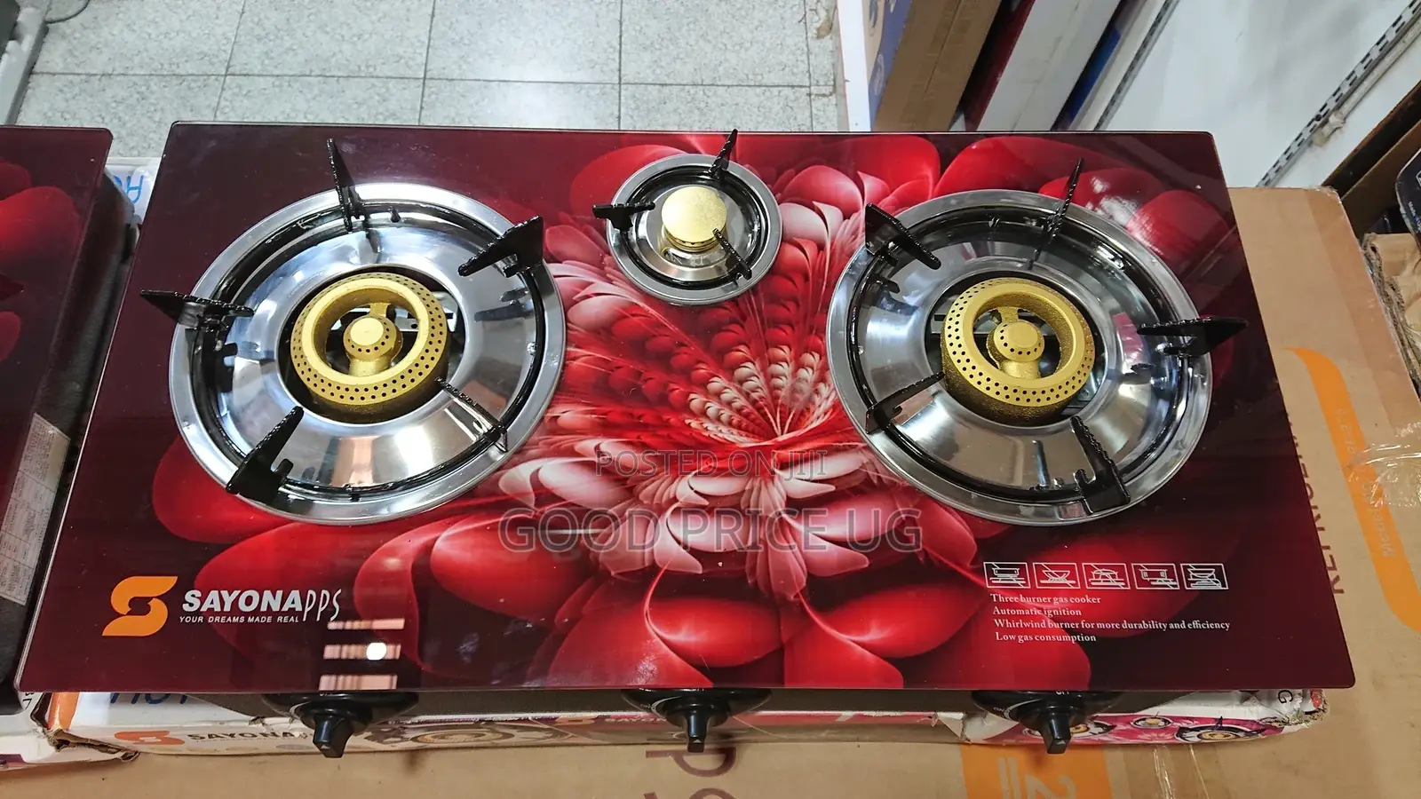 Sayona Double Glass Gas Plates