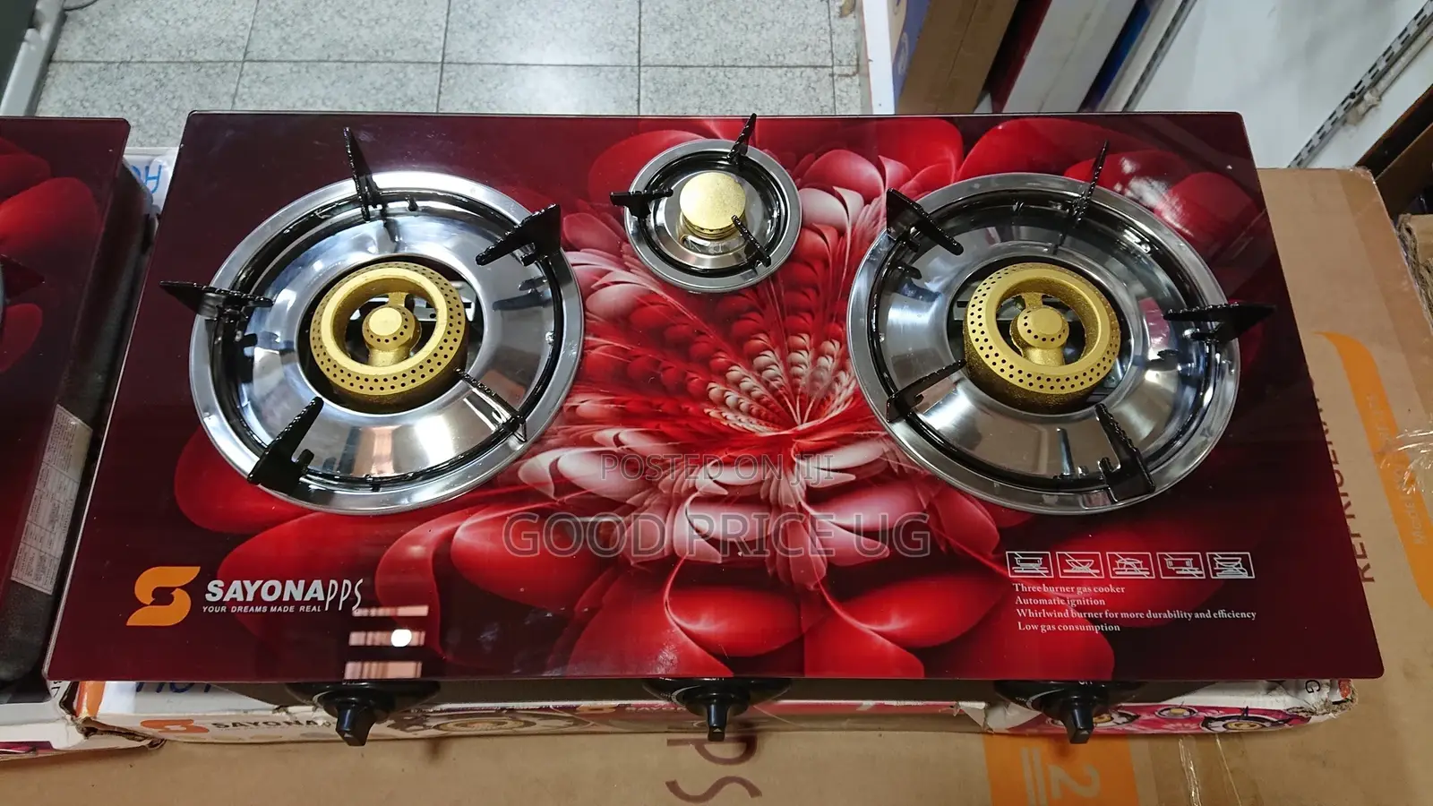 Sayona Double Glass Gas Plates