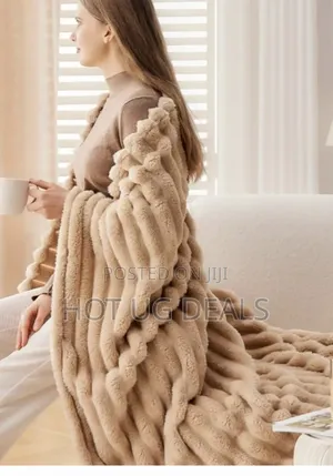 5x6 Soft Cloral Fleece Blanket- Brown