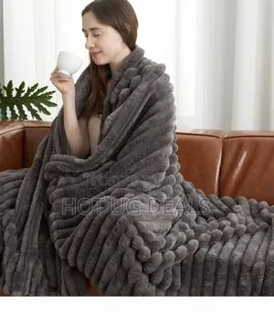 5x6 Soft Cloral Fleece Blanket- Grey