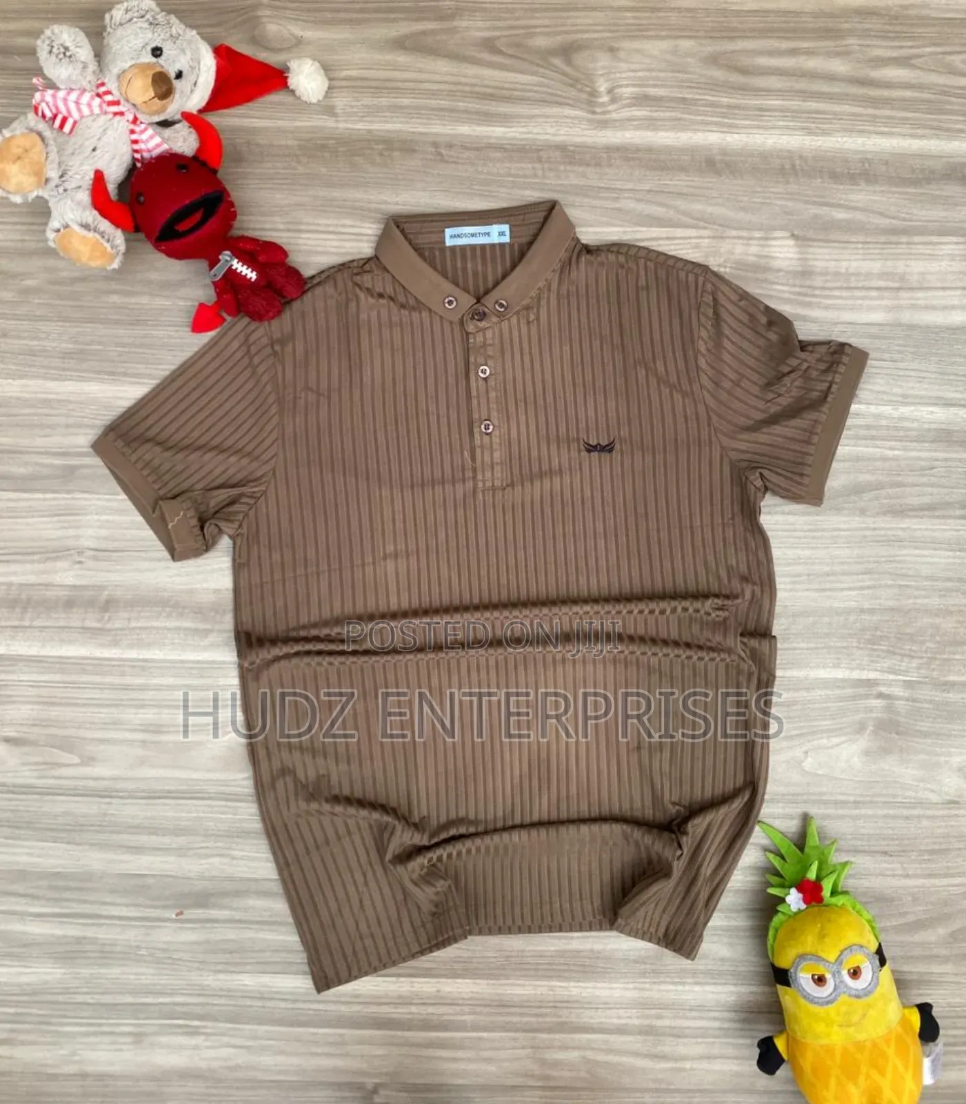 Smart Collar T-Shirt Coffee Brown
