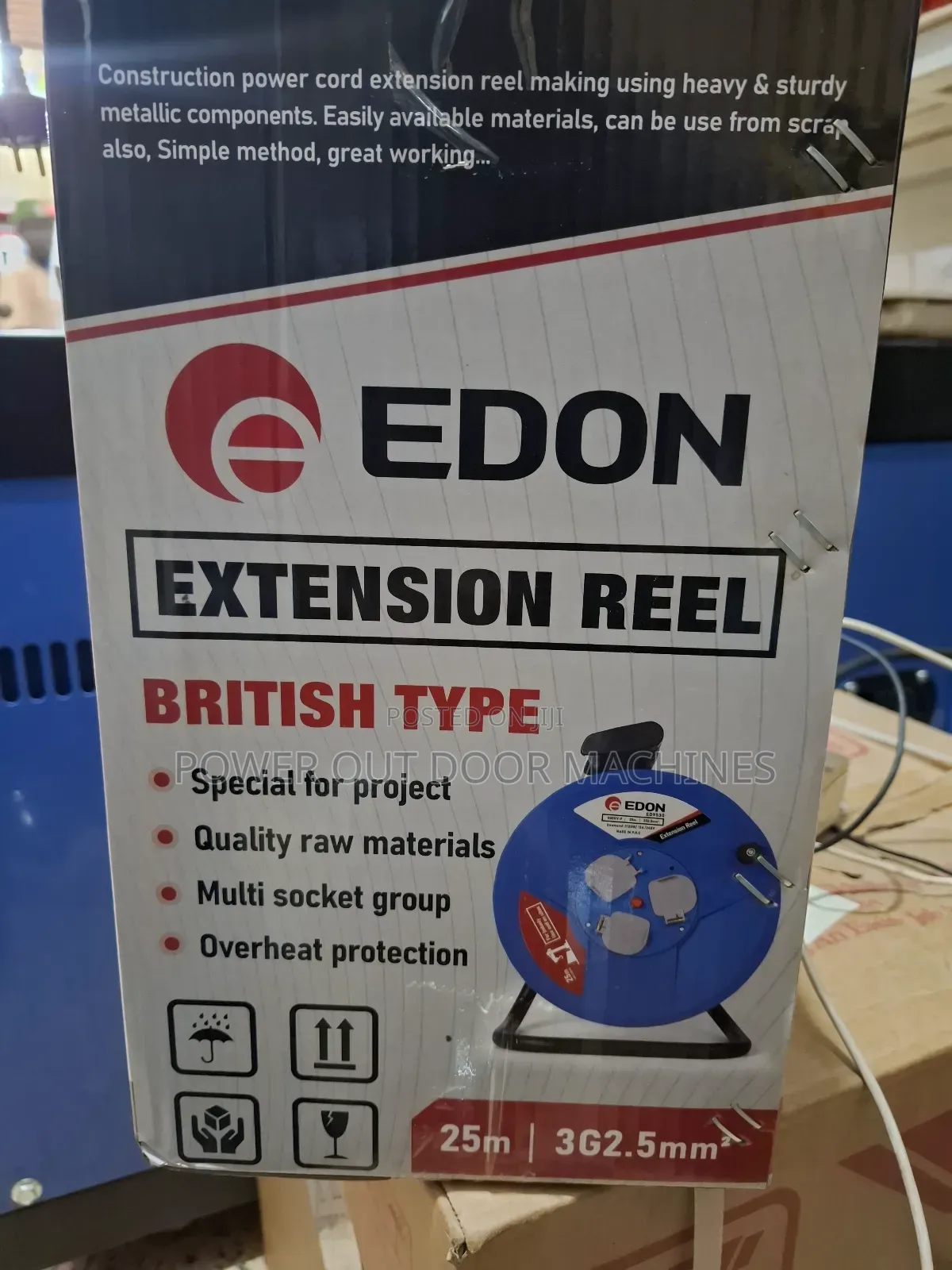 25 METER / 2.5 Mm EXTENSION CABLE REEL