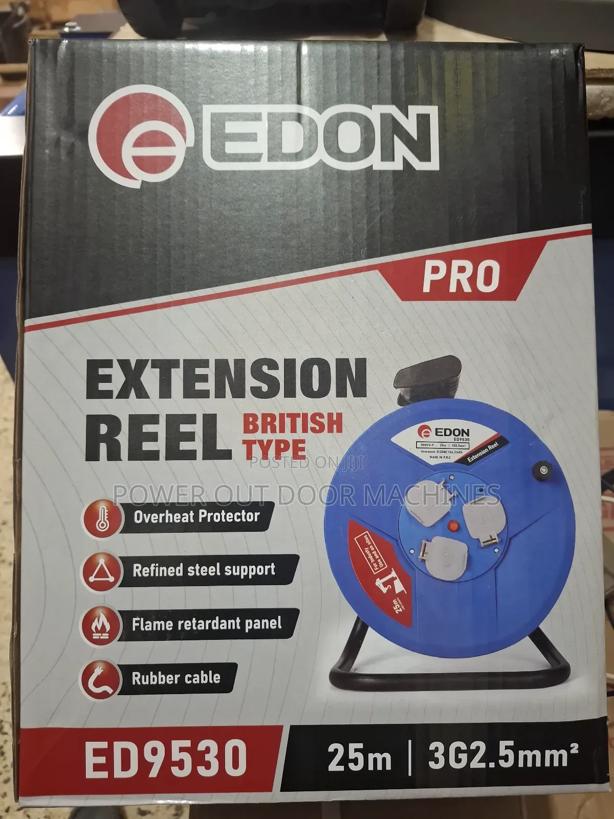 25 METER / 2.5 Mm EXTENSION CABLE REEL