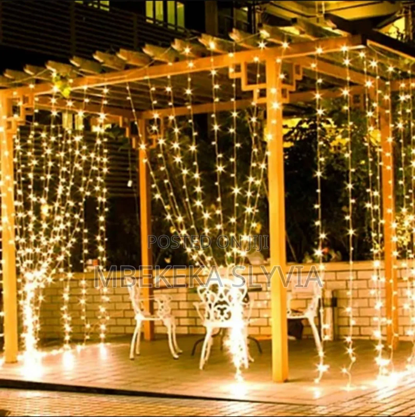 Warm Yellow Christmas Lights Curtain Home Accessories