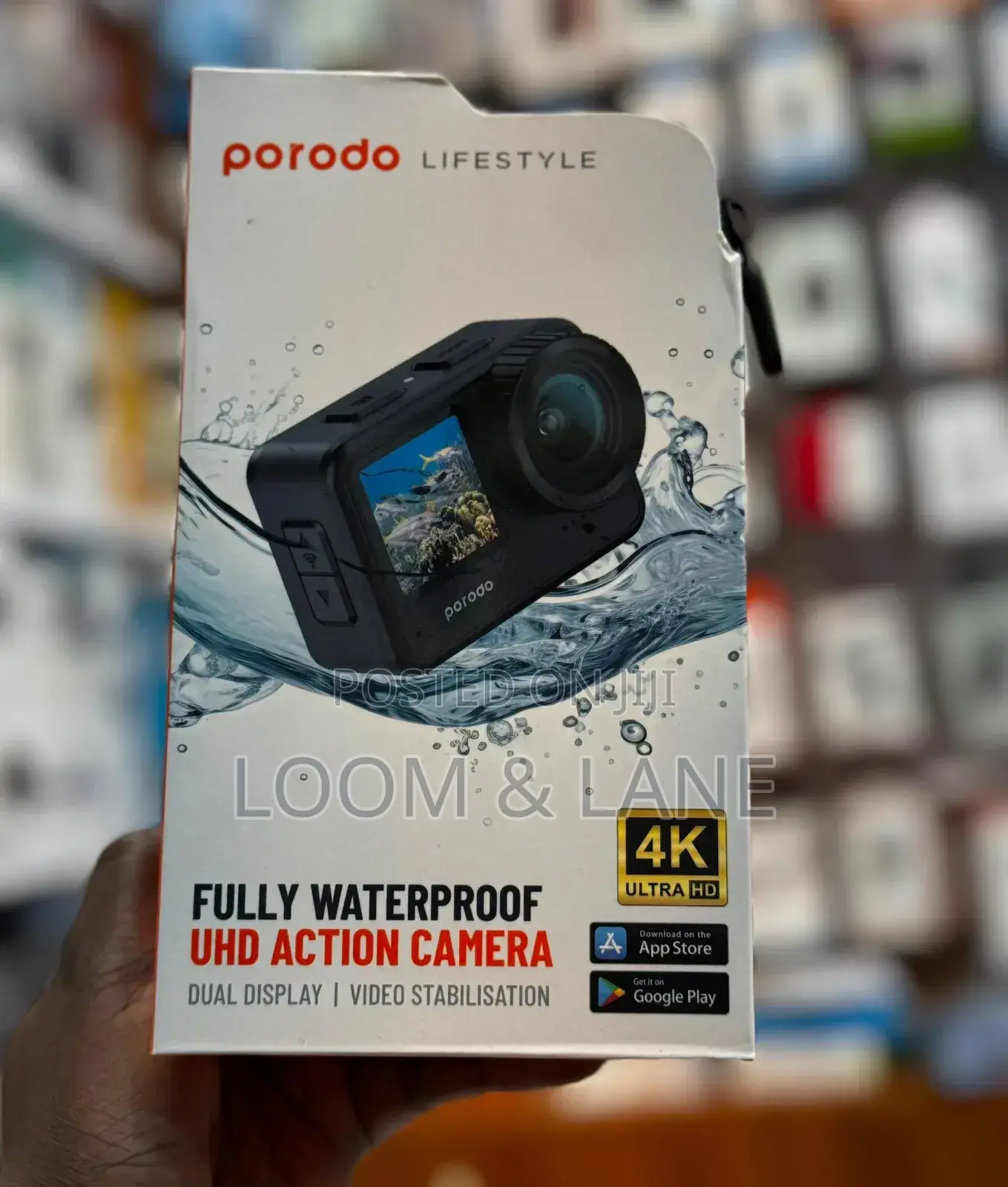 Fully Waterproof UHD Action Camera (PD -5kacam-Bk )