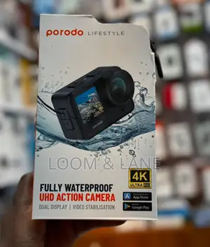 Fully Waterproof UHD Action Camera (PD -5kacam-Bk )