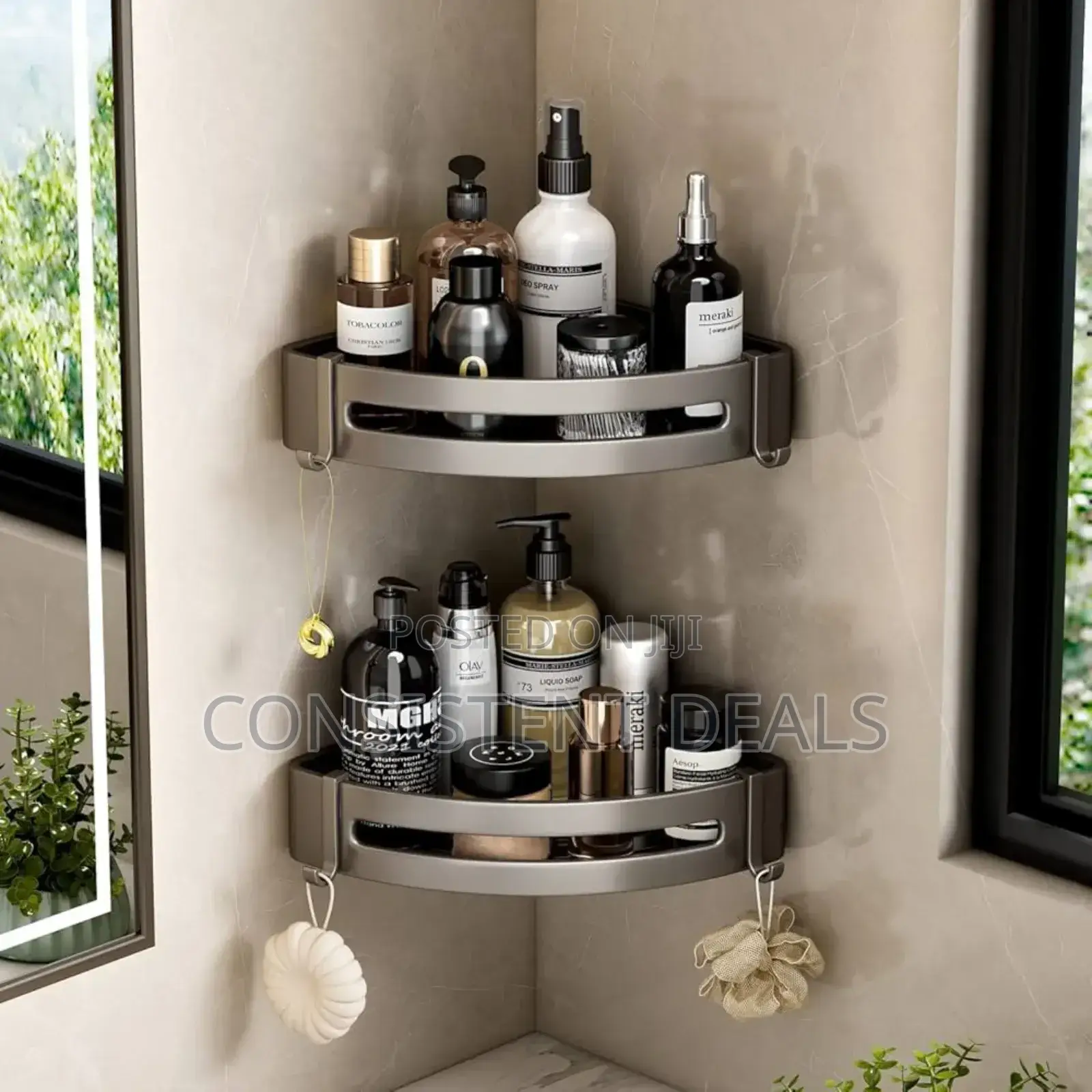 Bathroom Corner Shower Shelf Racks (2pcs)