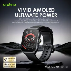 Oraimo Watch Nova AM 2.01" AMOLED Screen Curved Cover.