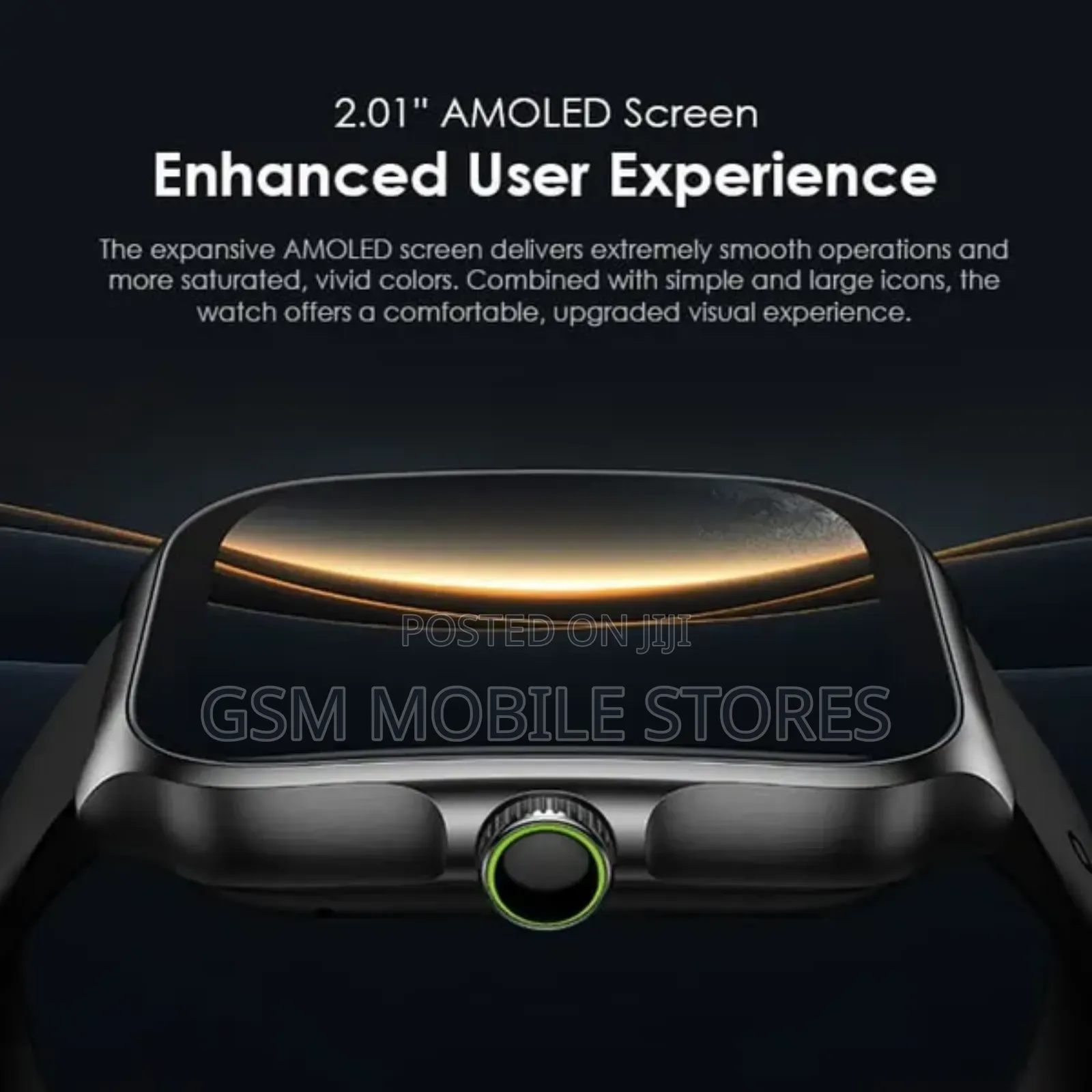 Oraimo Watch Nova AM 2.01" AMOLED Screen Curved Cover.
