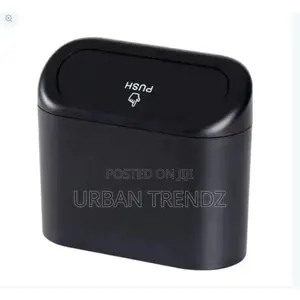 Portable Mini Car Trash Can - Black