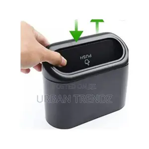 Portable Mini Car Trash Can - Black