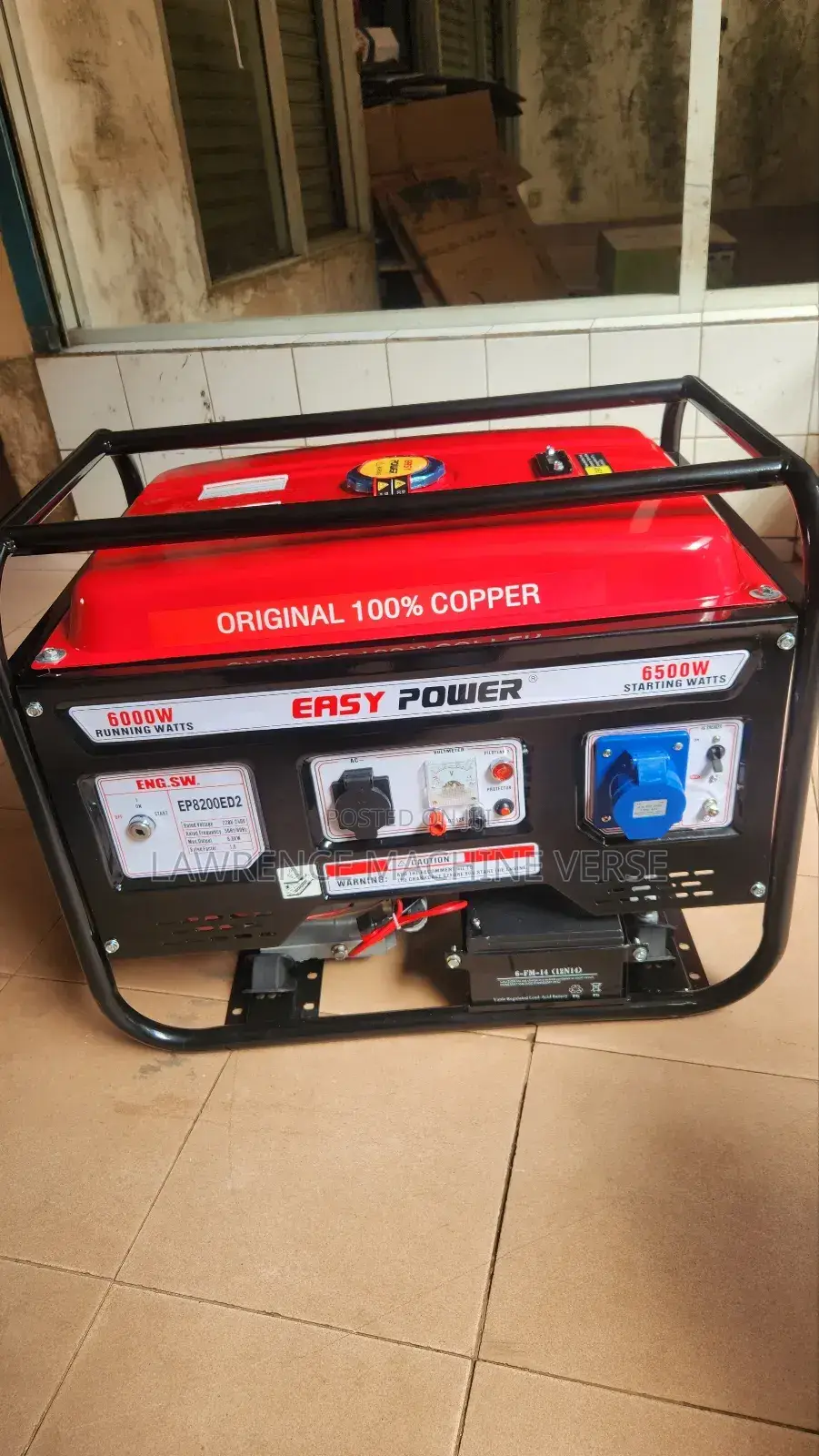 Gasoline Generator 6500watts 100% Copper