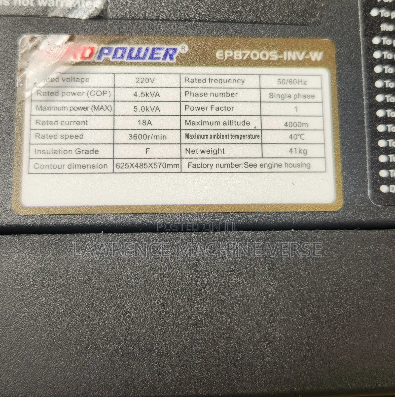 Ac Silent Inverter Generator