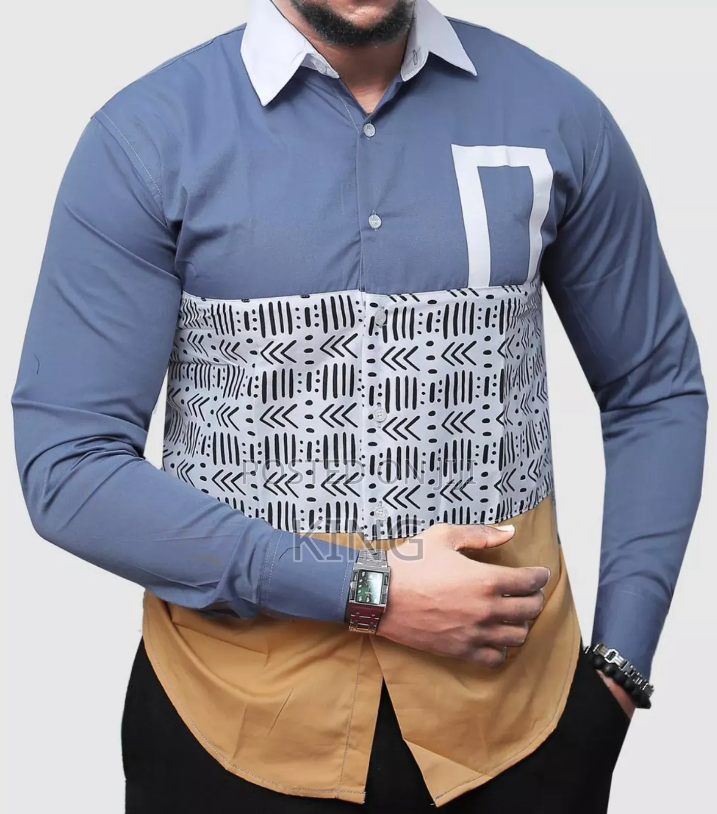 Simple Turkish Shirt. Collar/Cotton