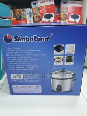 3liters Automatic Simbaland Ricecooker With Steamer Tray