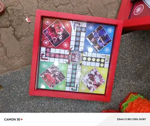 Wooden Frame Glass Sealed Ludo Board