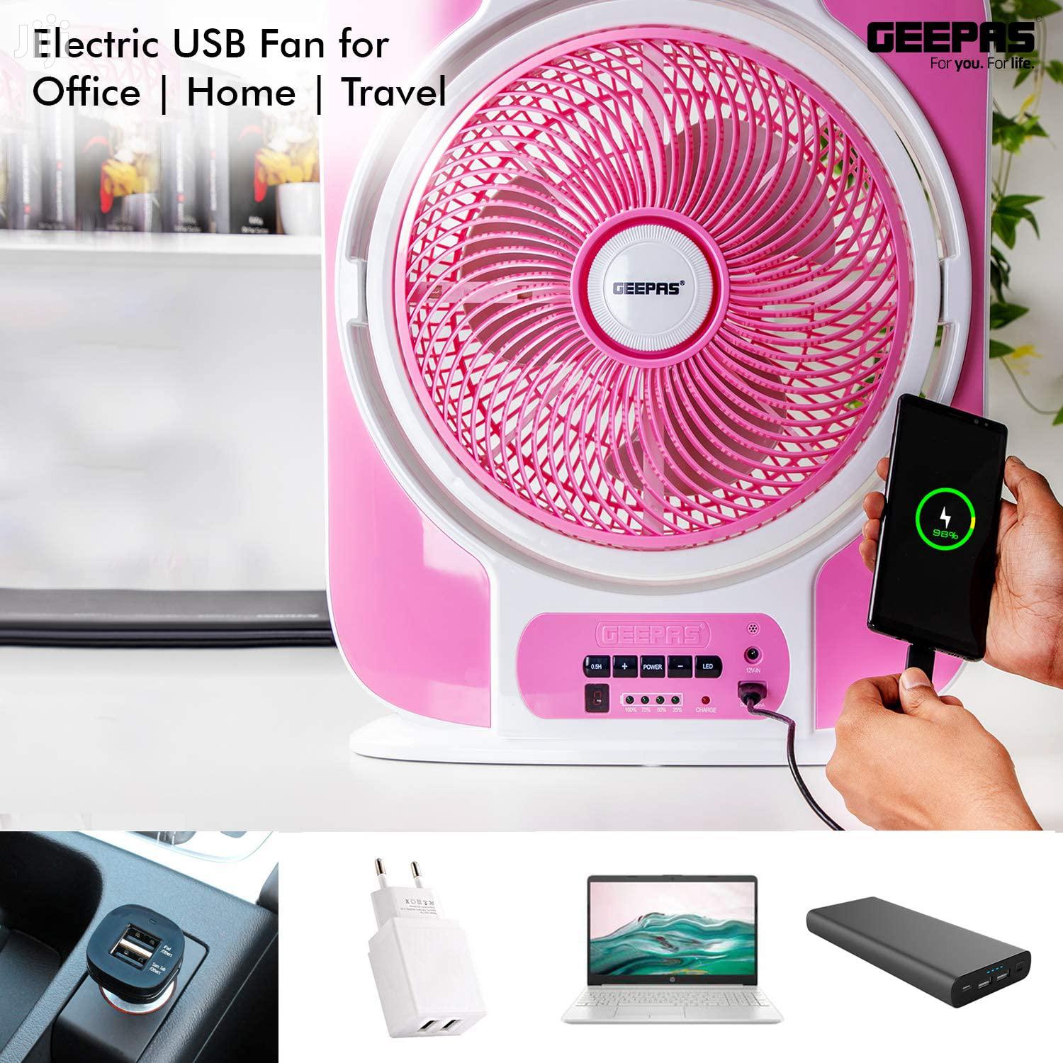 Geepas 9 Speed Rechargeable Electric Cooling Fan