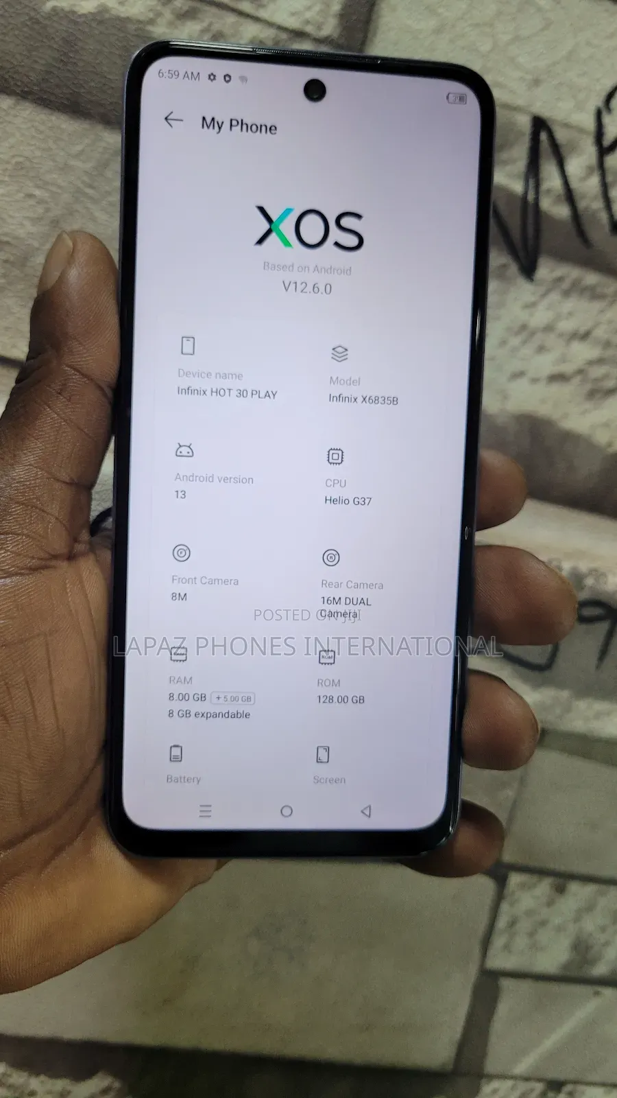 Infinix Hot 30 Play 128 GB Blue
