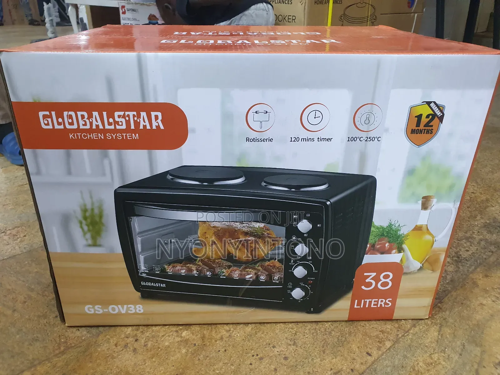 Globalstar 38liters Electric Oven With Hotplates