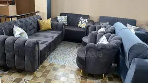 A Luxurious Chesterfield Sofa in Gray Readily Available