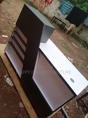 Black Reception Office Desk