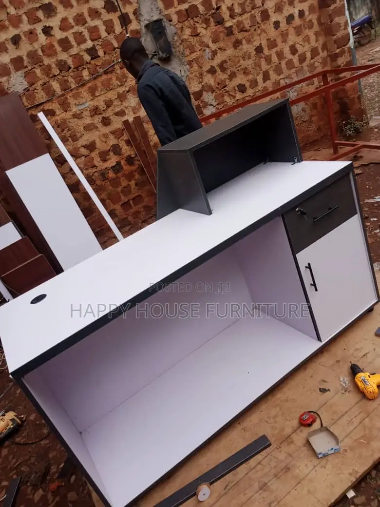 Black Reception Office Desk