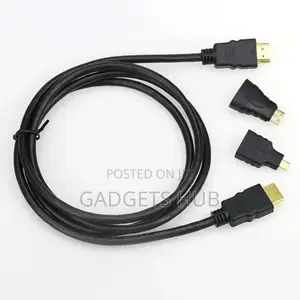 3 in 1 HDMI Cable 1.5m MINI HDMI Female to Micro Male Header