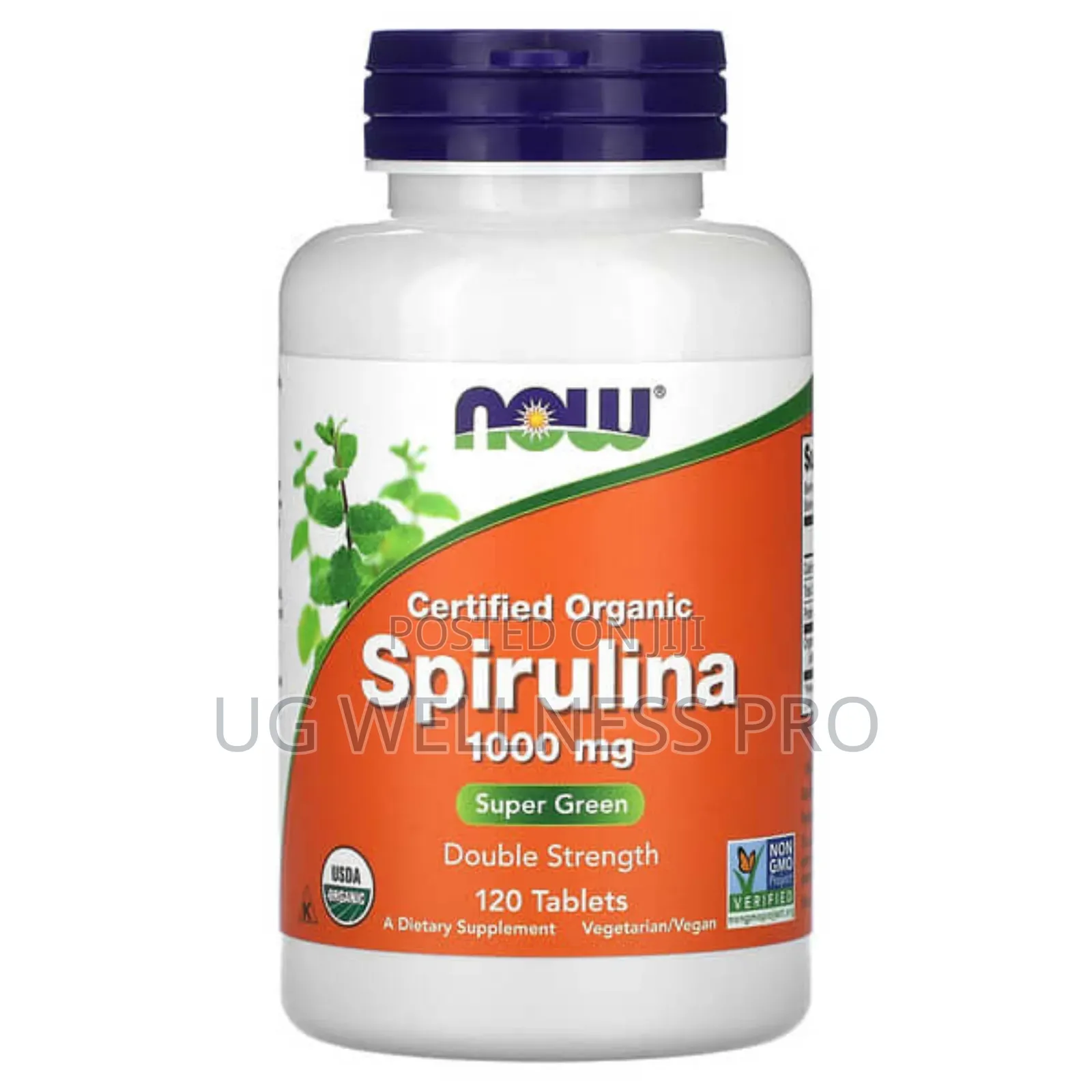 Certified Organic Spirulina, Double Strength 1000 Mg 120 Tab