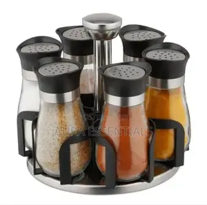 Rotating Spice Rack 6 Spice Jars