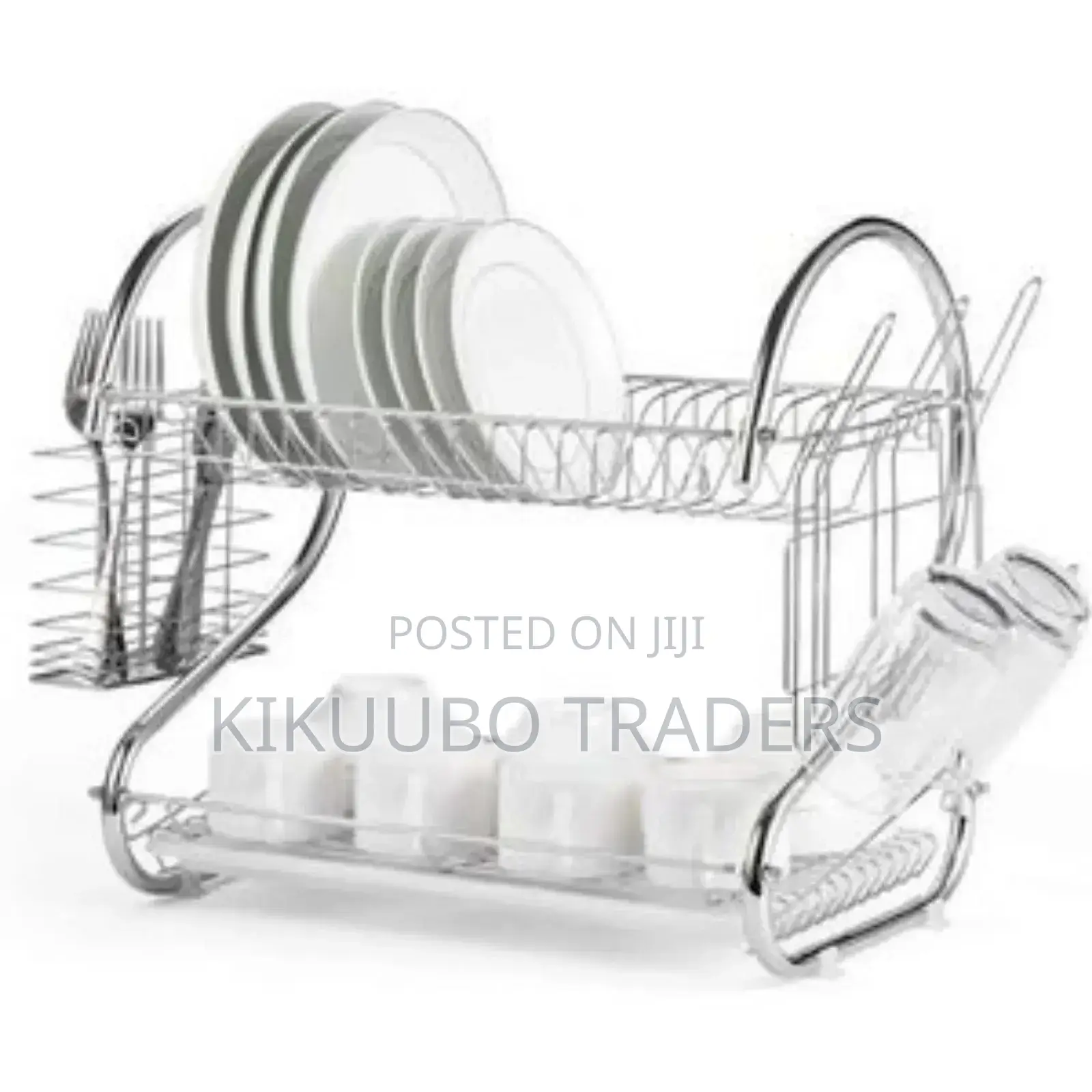 2 Later Stainless Steel Dish Rack