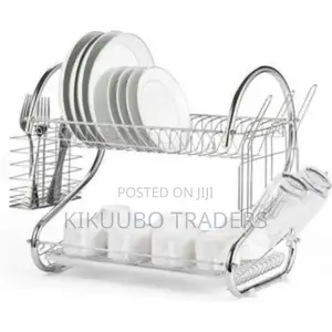 2 Later Stainless Steel Dish Rack