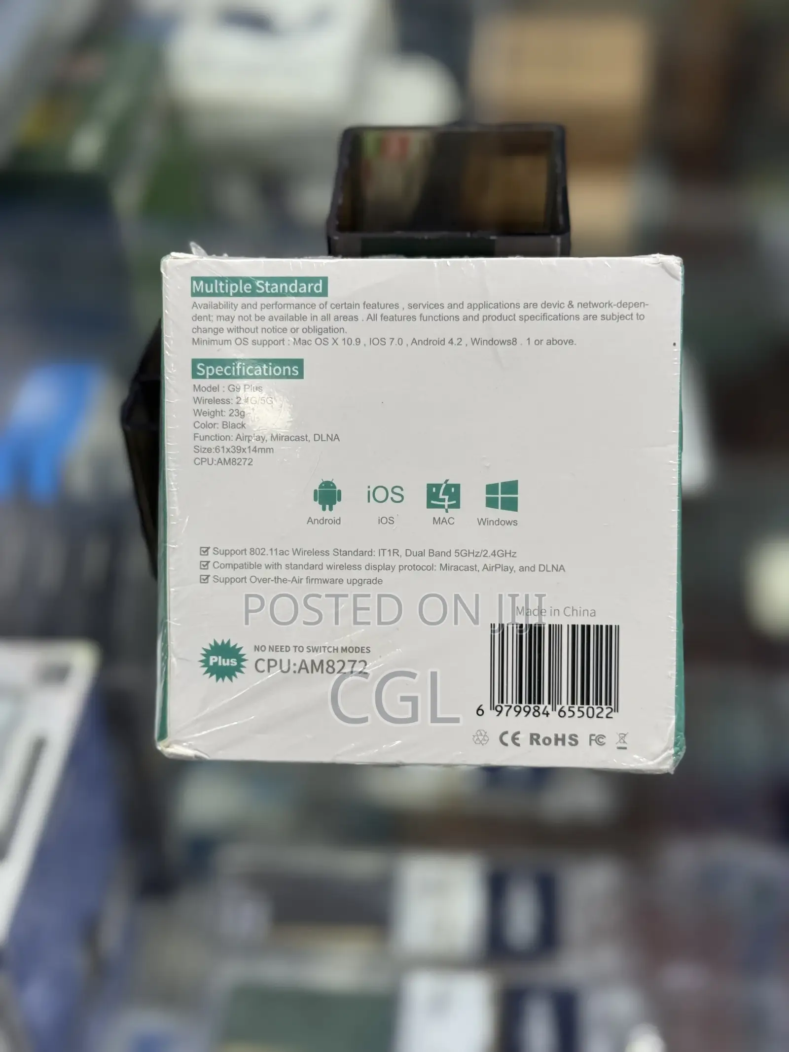G9 Plus Wireless Display Dongle Mira Screen