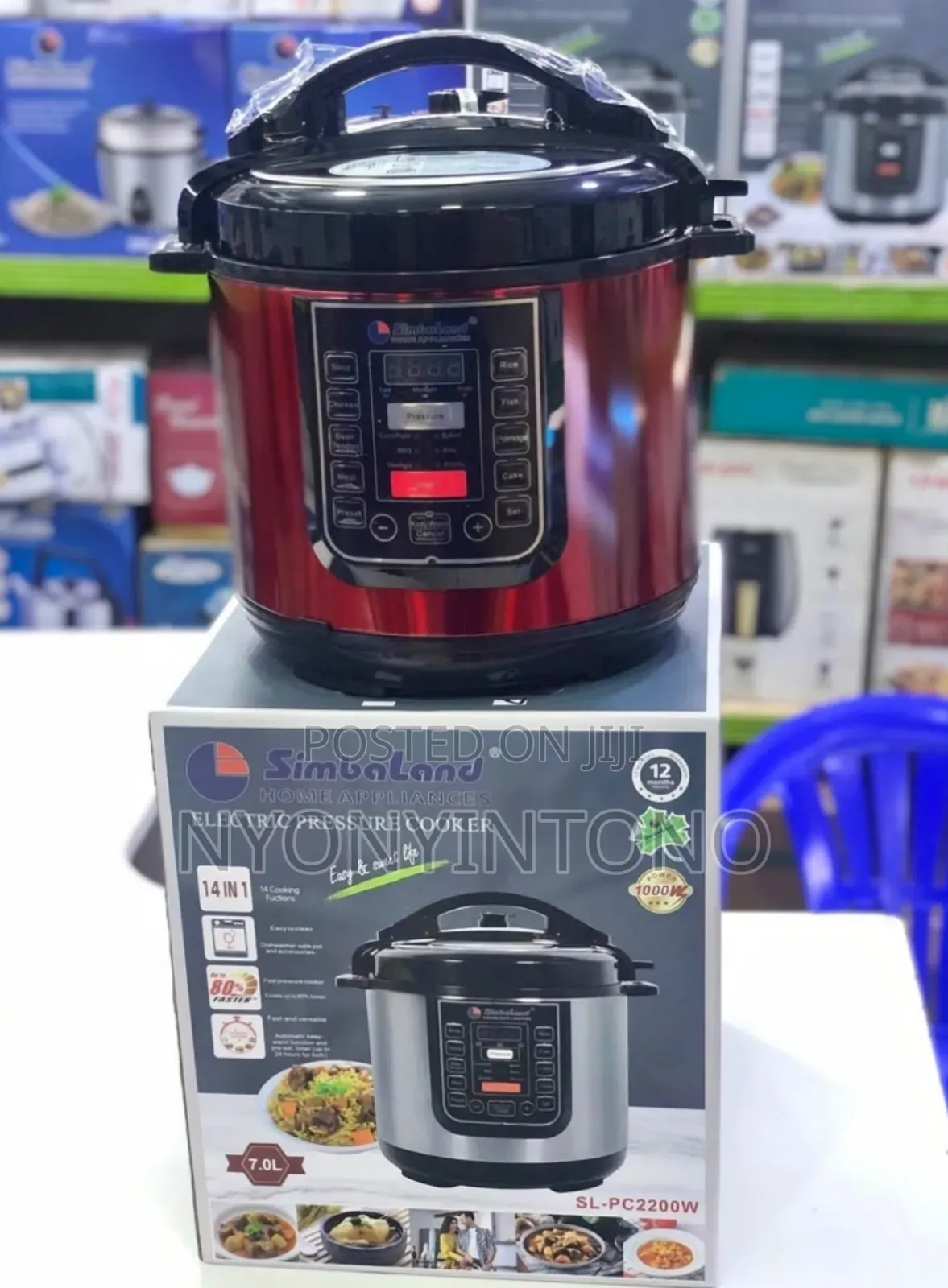 Simbaland 7L Electric Pressure Cooker With 14 Functions
