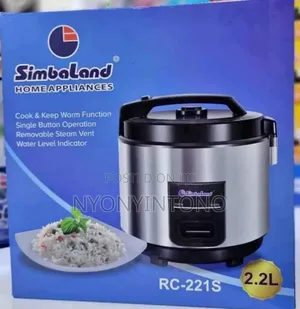 Simbaland 2.2L Automatic Rice Cooker With 2yrs Warrantee