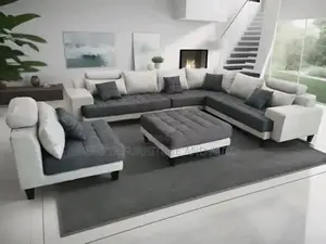 Cream and Gray Sofa Set