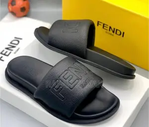 Original Luxury Fendi Roma Slides Push in Sandals