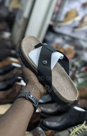 Original Men’S Versace Luxury Leather Slipper Sandals