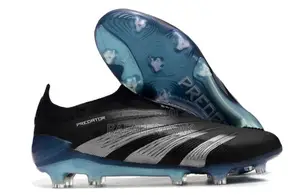 Black Adidas Predator Nightstrike FG Laceless Soccer Boot