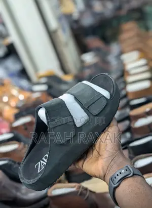 Original Black Men’S Zara Double Strap Luxury Sandals