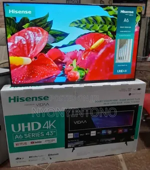 Hisense 43" Uhd Smart Tv With Bluetooth and Free to Air