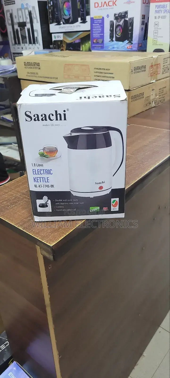 Saachi 1.8lelectric Kettle/Automatic/Manual Switchoff Kettle