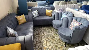A Unique Sofa Set in Gray Color Readily Available.