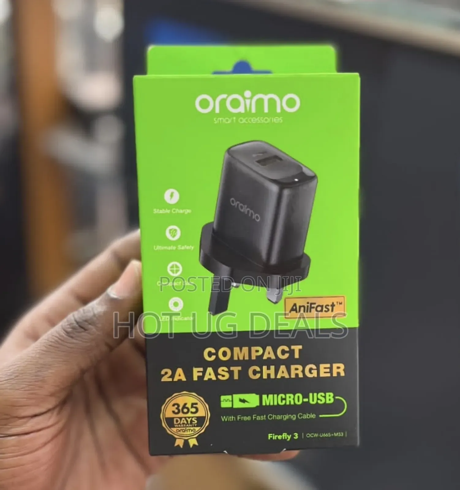 Oraimo Firefly-3 Fast Charger With Free Type-C Cable