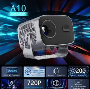 A10- Smart Projector With Android 11, Dual Wifi,Bluetooth