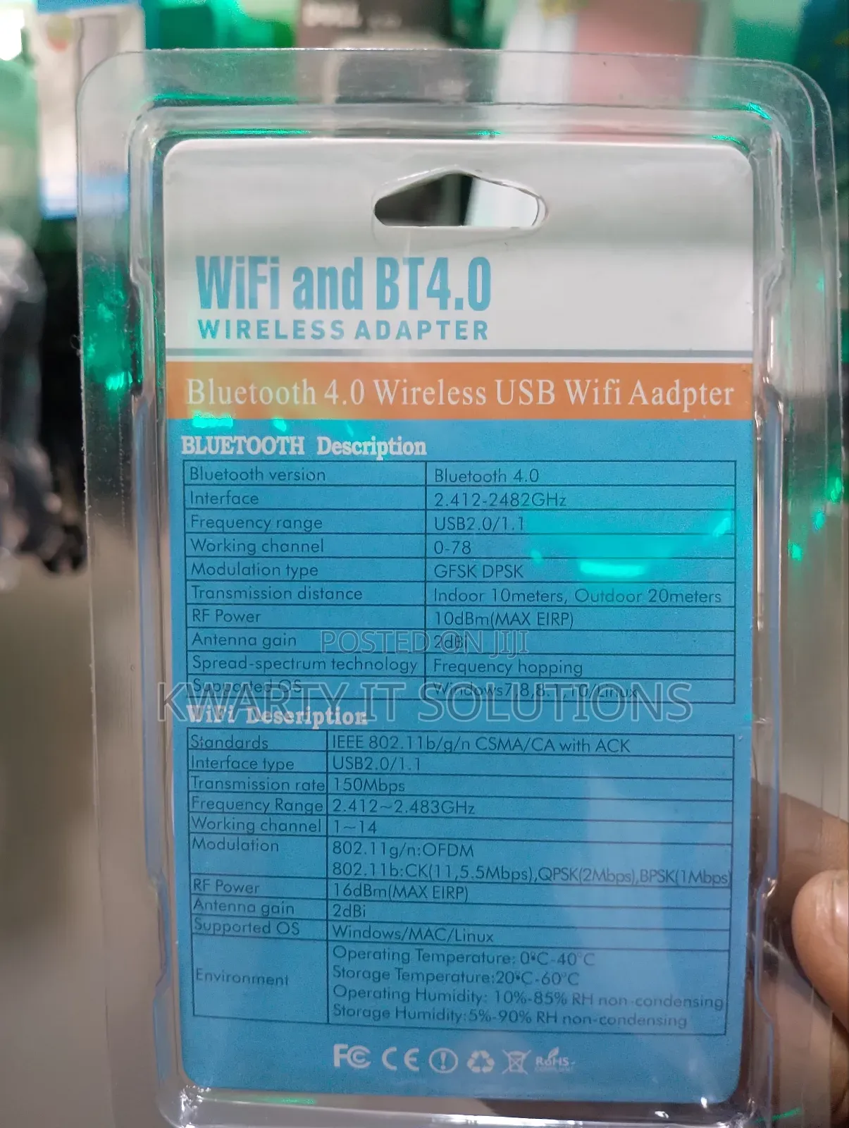 Wifi and Bluetooth Dongle (2 in 1)