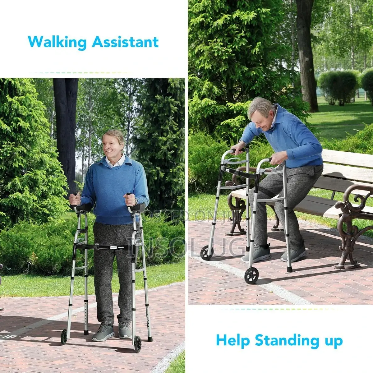 Foldable Stand Up Walking With Armrest Pad